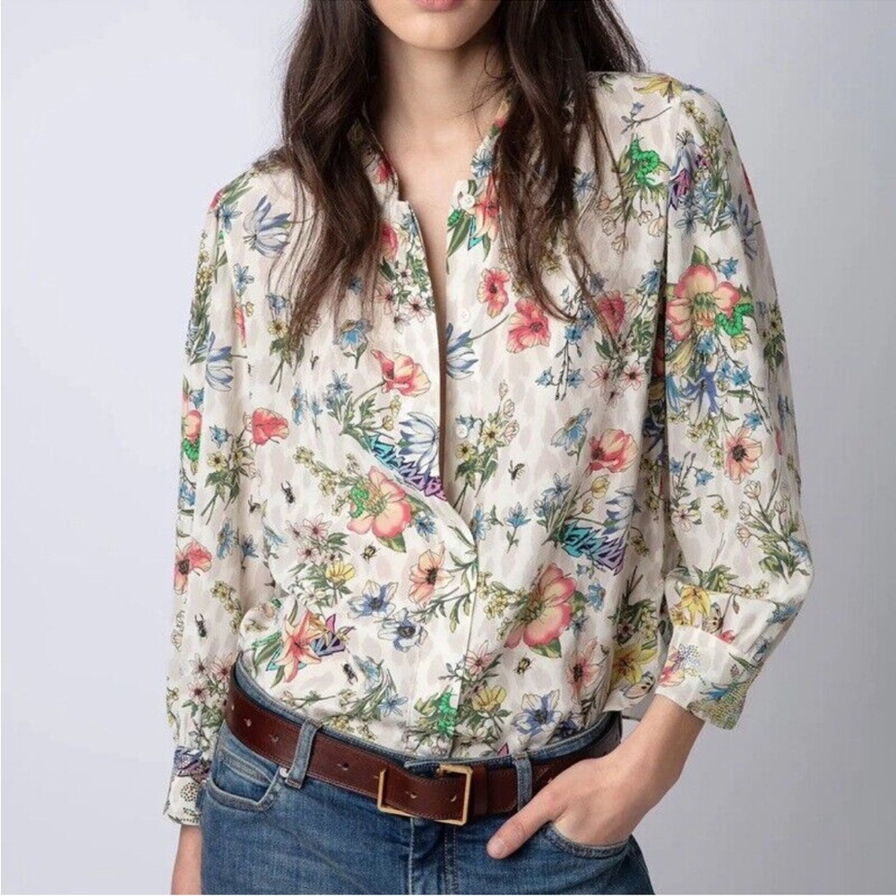 Zadig & Voltaire ‘Tadeo’ Diamanté Blouse • M